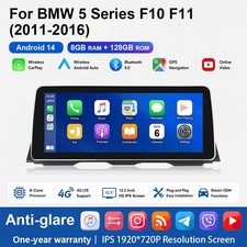 F�r BMW 5 Series F10 F11 NBT Apple Carplay 12.3in Autoradio Bluetooth 5.0 4G LTE