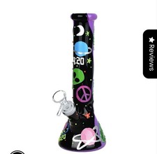 ¡¡Lo Real!! Bong de vidrio de 9,5 ☮️ pulgadas pipa de agua bong para fumar vaso + tazón 👽🛸