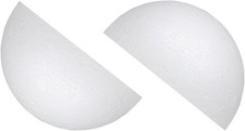 2 PCS 8 Inch Half Foam Balls White Styrofoam Balls Dry Foam Half Ball Small