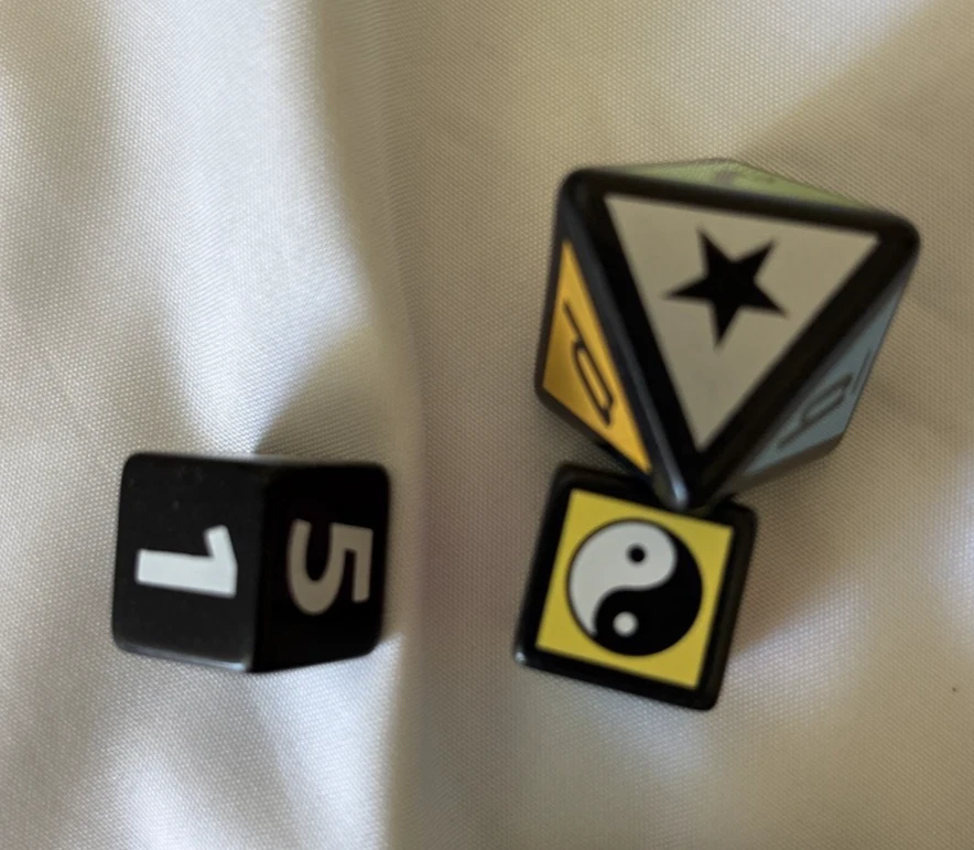 Scene it Board Game Replacement Pieces DVD Board Instructions 3 die and 4 Pieces - Image 4 of 4