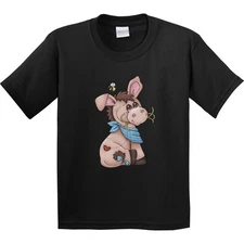 Inktastic Western Dilly Donkey Youth T-Shirt Donkeys Bandana Bumble Bee Horses