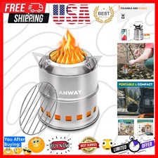 Stainless Steel Backpacking Wood Stove - Lightweight  Eco-Friendly Cooking