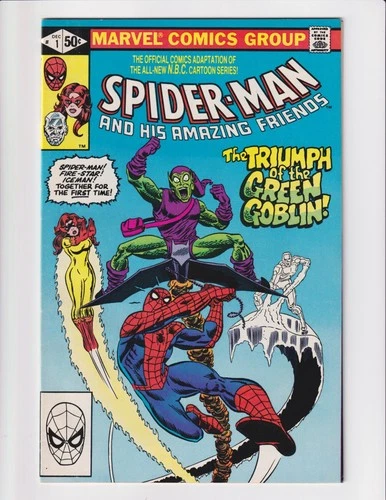SPIDER-MAN AND HIS AMAZING FRIENDS #1 MARVEL 1981 FIRESTAR ICE MAN! GREEN GOBLIN
