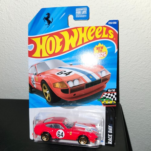 2025 Hot Wheels Ferrari 365 GTB4 Competizione Race Day #222/250 New Fast Ship - Picture 4 of 9