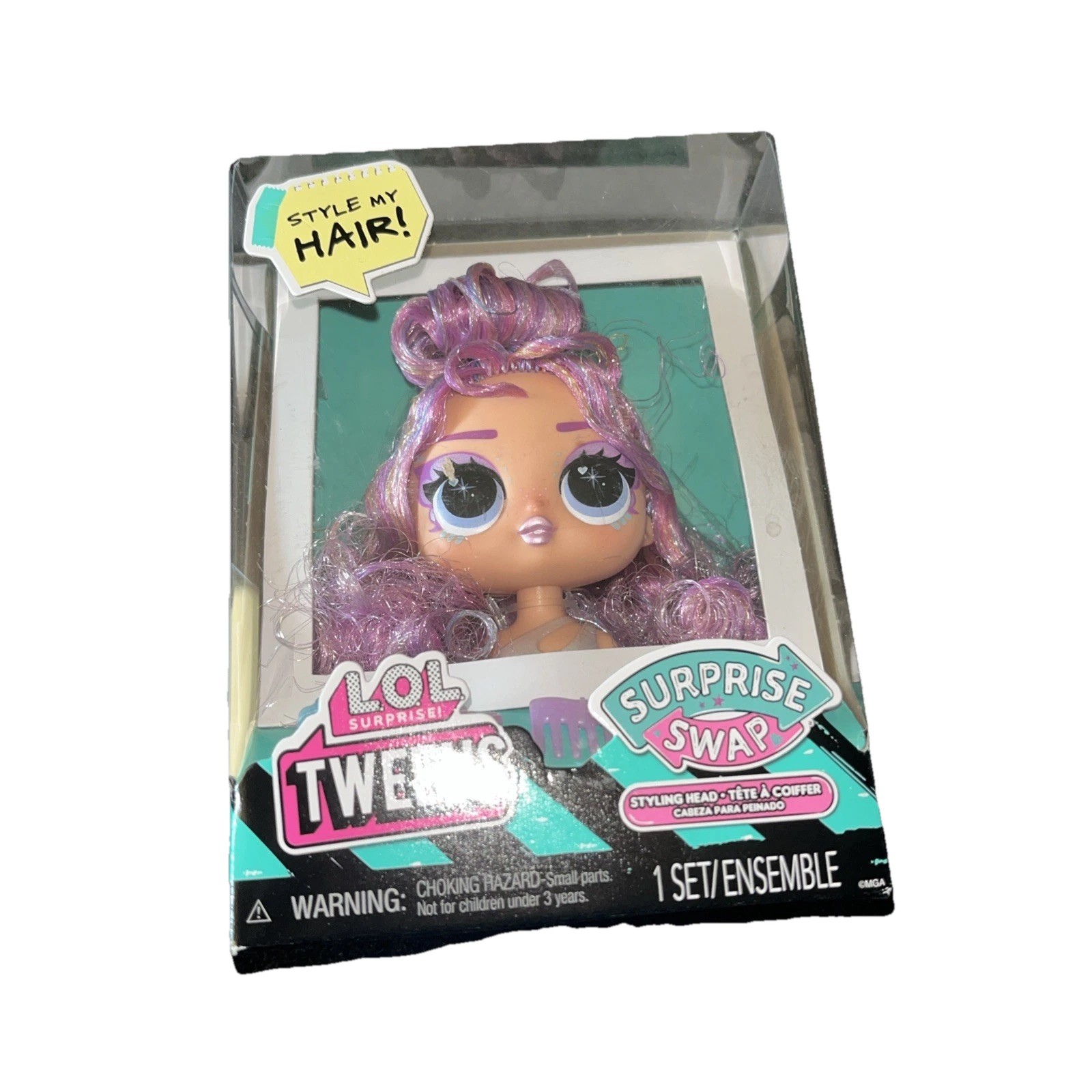 New LOL Surprise Swap Tweens Styling Head With Purple Hair