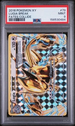 2016 POKEMON XY FATES COLLIDE #79 LUGIA BREAK PSA 9