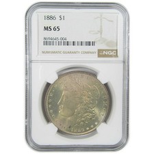 1886 Morgan Silver Dollar MS 65 NGC Uncirculated Toned SKU:I27573