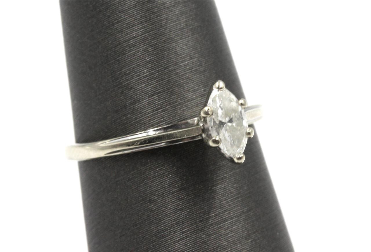 GORGEOUS AUTHENTIC 14K SOLID WHITE GOLD .35CT NAT… - image 5