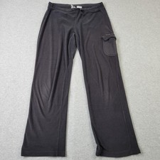 Columbia Fleece Cargo Pants Womens Small Black meas 32x29