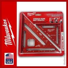 Milwaukee MLSQ070P 7 " Rafter  4.5" Aluminum Trim Speed Square Set Made in USA