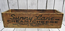 Vintage Sunny Lane Cream Cheese Box Wood 3 LBS Abbots Dairies Philadelphia, PA