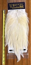 Whiting American Rooster Saddle, White, Fly Tying
