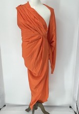 Asos NWT Orange Draped one shoulder Ultimate Maxi Dress women’s Size 4