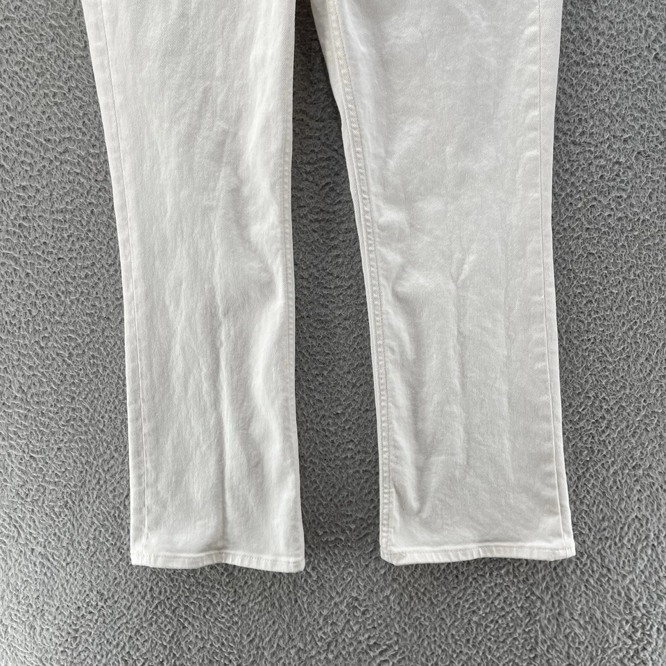 Pantalones de mezclilla Club Monaco para mujer 27 blancos The Kick Crop cómodos informales preppy Foto 4 de 4