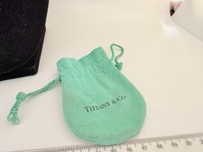 AUTHENTIC TIFFANY  COMPANY TEAL SUEDE DRAWSTRING JEWELRY POUCH-EMPTY 542