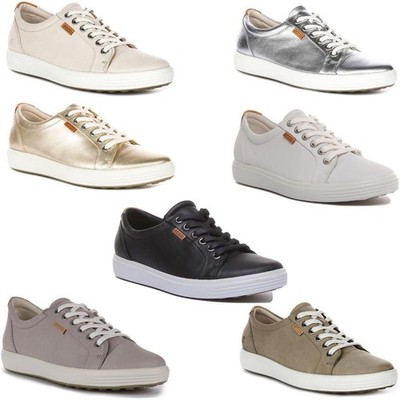 Ecco Soft 7  Light Wright Eva Sole Female Sneakers In White Size US 5 - 12