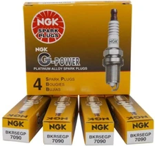 NGK 7090 BKR5EGP G-Power Platinum Spark Plugs Set Of 4 Pcs