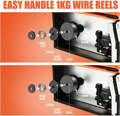 HITBOX HBM200 MIG Welder Gasless MIG MMA ARC Stick Welding Machie & Gloves UK - Picture 7 of 7
