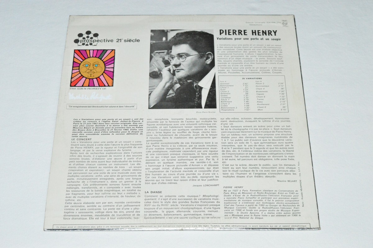 PIERRE HENRY Variations Pour Une Porte et un Soupir LP Philips