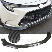 For Toyota For Corolla Base 18-23 Carbon Fiber Front Bumper Lip Spoiler Splitter