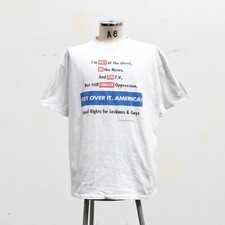 Vintage 1993 Equal Rights for Lesbian & Gays Shirt Made in USA Oneita Out Loud