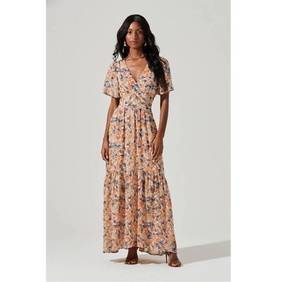 chinese dress ladies Baltic Born Womens Bastina Open Back Maxi Dress | Black Print