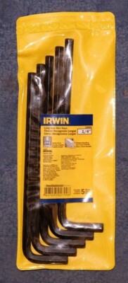 Irwin 1/4'' Langarm SECHSKANTSCHLÜSSEL 5er Pack Chrom Vanadium