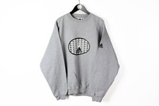 VINTAGE ADIDAS SWEATSHIRT SIZE XL gray big logo crewneck 90s jumper sport style