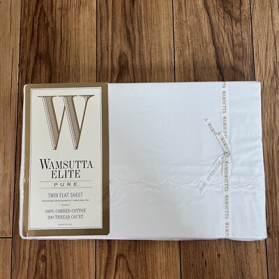 Wamsutta Supercale East-Care White Twin Flat Sheet 100% Cotton NEW 66 X96 