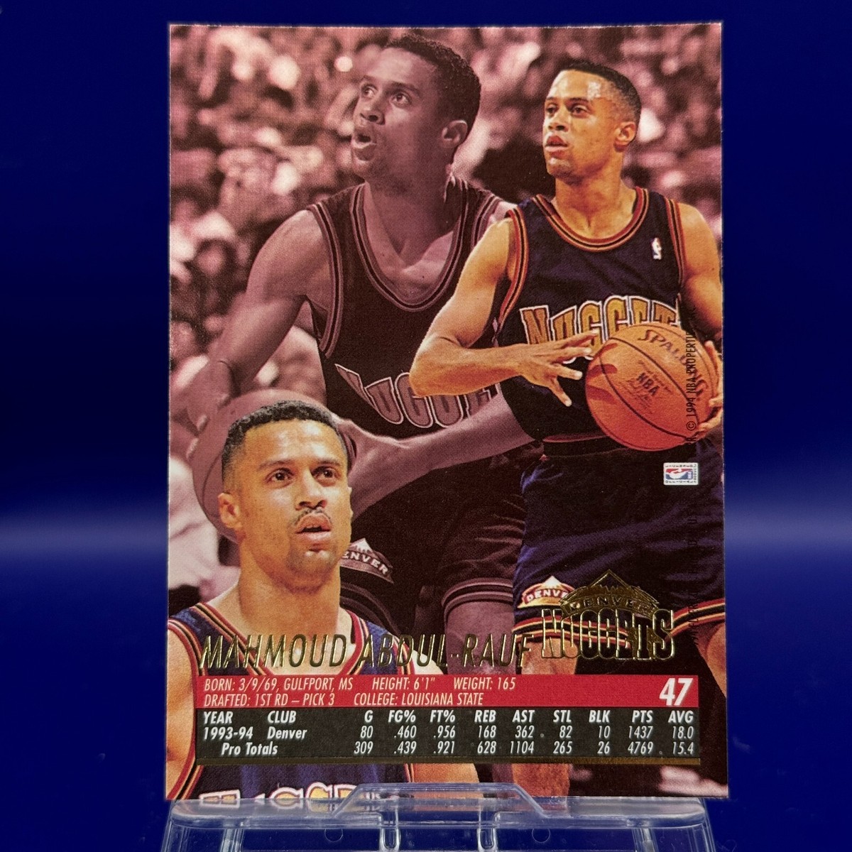 NBA DENVER NUGGETS ABDUL RAUF 激レア 1993 Basketball Ultra Mahmoud Abdul-Rauf Denver Nuggets #49