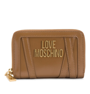 New Authentic LOVE MOSCHINO Zip around wallet with signature logo
