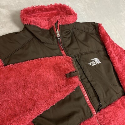 The North Face Polartec Jacket Womens Small Red Full Zip Polyester Fleece