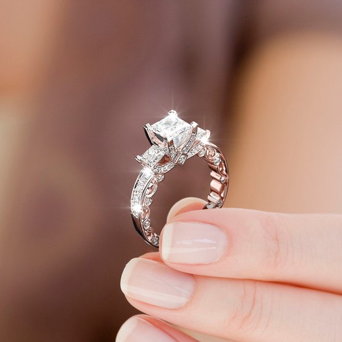 Diamond Ring Popular Exquisite Ring Simple Fashion Jewelry Popular Accessories - Picture 16 of 32