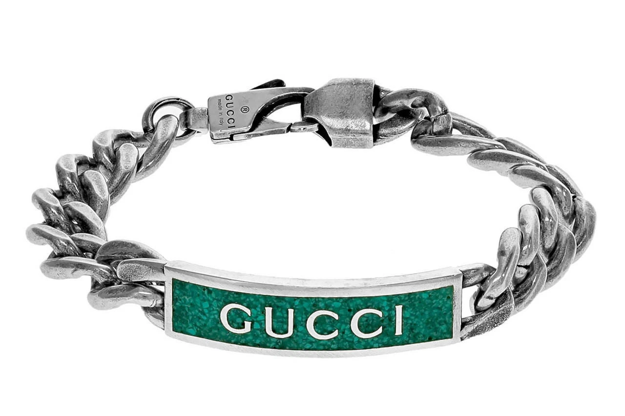 Bracelet station émaillé vert GUCCI YBA6787120010