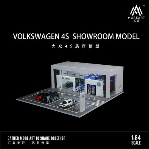 Diorama 1:64 Car Garage Model LED City Car Showroom Scene Display Building Model - Picture 99 of 102