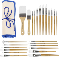 Pinselset - 24 StüCk Pinsel, Nylon Acrylfarben Pinsel Set, HöLzernen Griff Pinse