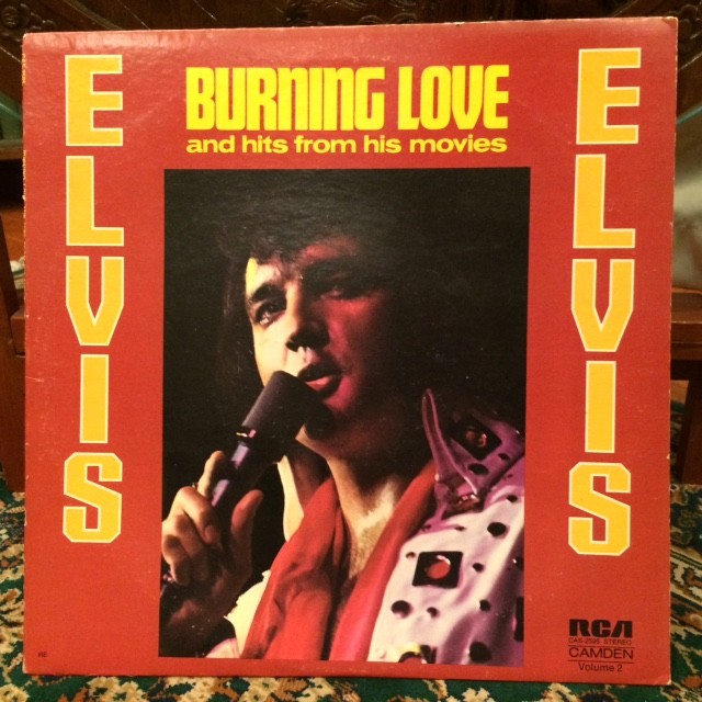 Elvis Burning Love Record RCA Album LP Vinyl Music 1972 Missing sleeve