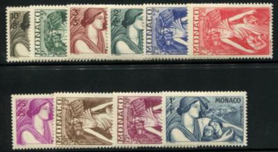 MONACO B51-B60 MINT HINGED, CHARITY