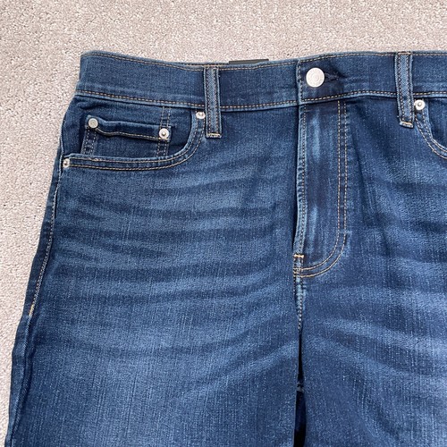 Calvin Klein Jeans Men 34W 30L Blue Whisker Straight Fit Cotton Stretch Denim - Picture 3 of 13