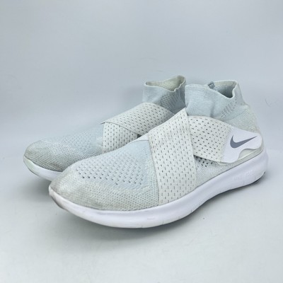 Chaussures baskets Nike Free Running Motion Flyknit blanches pour