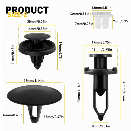 146PCS For Toyota Fender Door Hood Bumper Trim Clip Retainer Fastener Replace EA - 第 3/11 張圖片