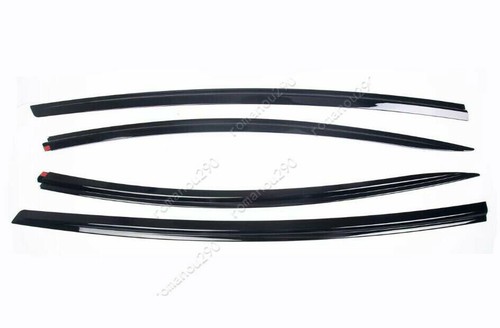 For Tesla Model 3 2017-2023 Black Window Visors Sun Rain Guard Vent Deflectors - Picture 2 of 9