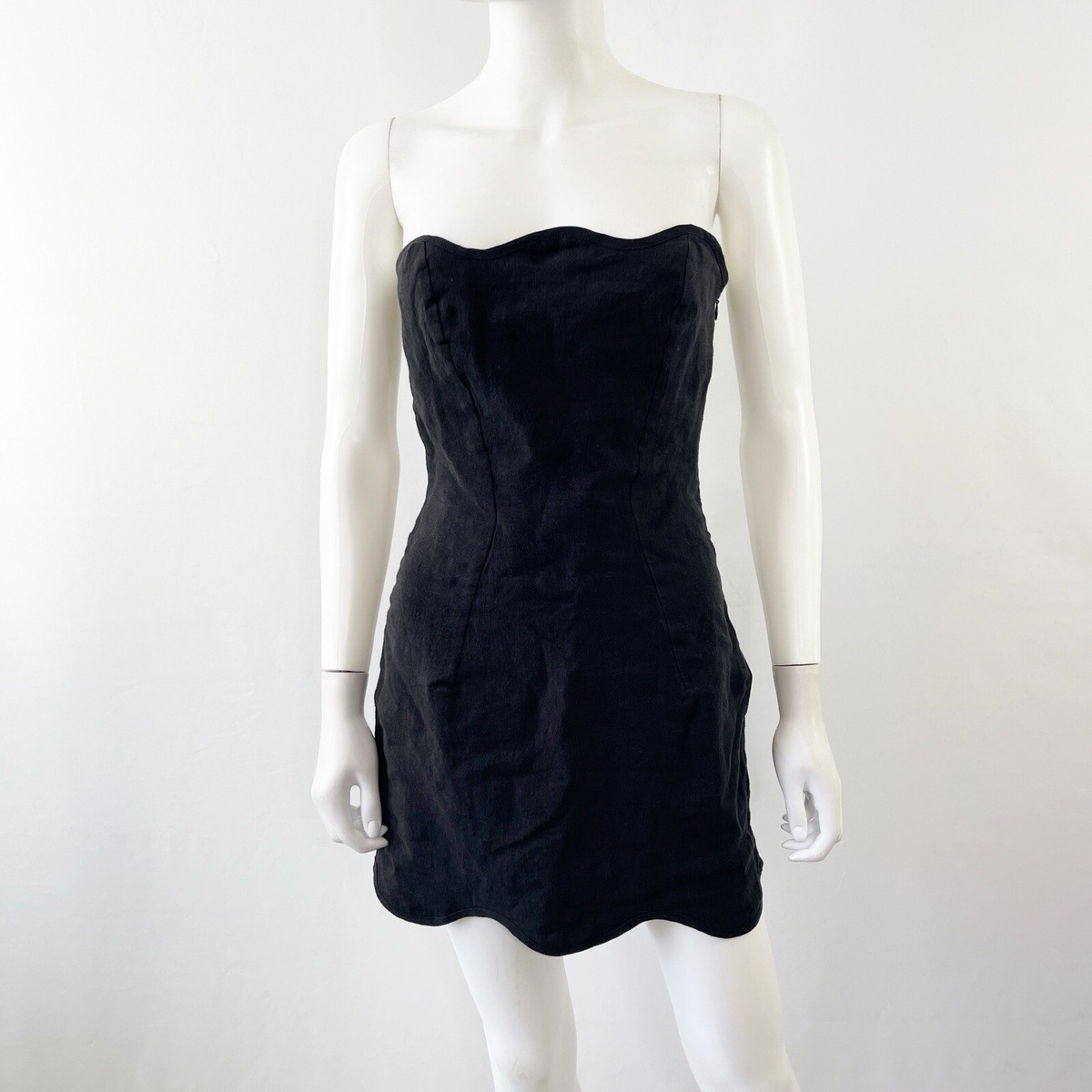 Revolve X Natalie Rolt Black DAISY Mini Dress Size 4 Strapless Cocktail  Party | eBay