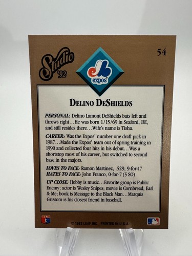 1992 Leaf Studio Baseball - #1-250 - Complete Your Set - You Pick - Picture 129 of 519