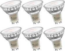 GU10 LED Bulb, Non-Dimmable Track Light Bulbs, 5000K Daylight White, 6-Pack 50W