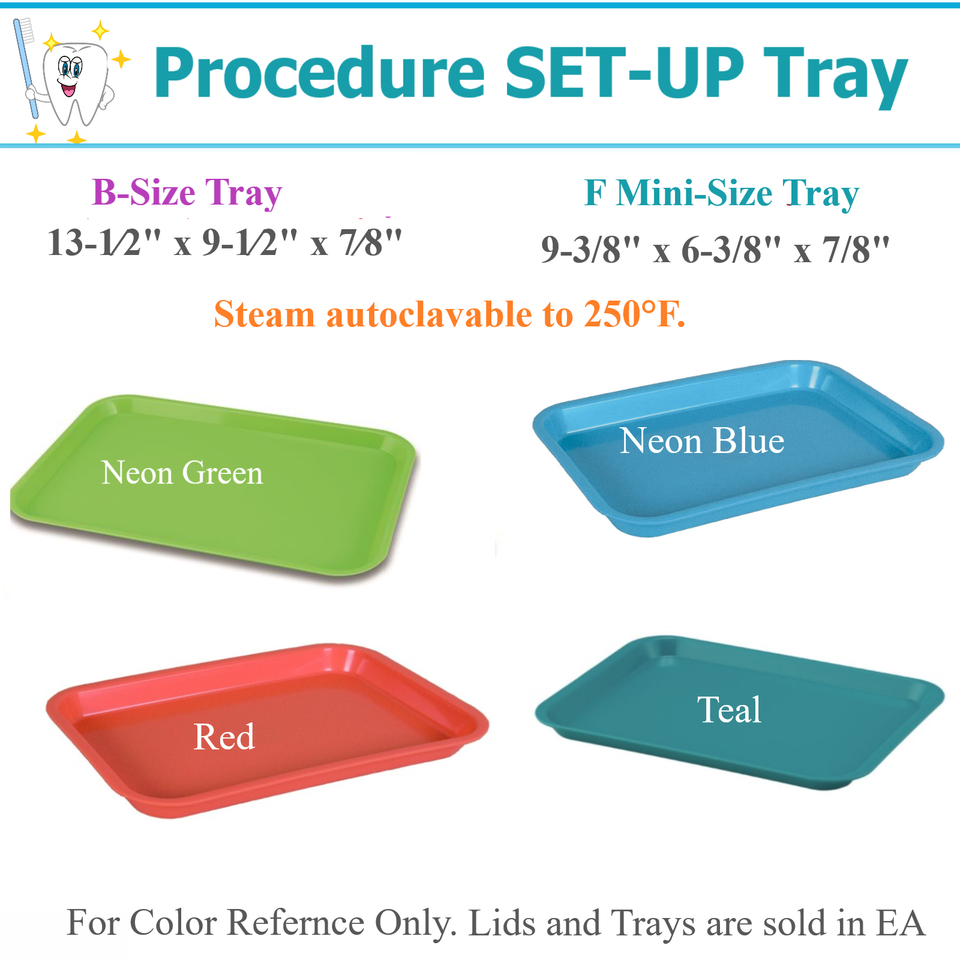 Comin Instrument Set Dental Autoclavable Trays Plastic Instrument Set Up Flat Tray Size B ...