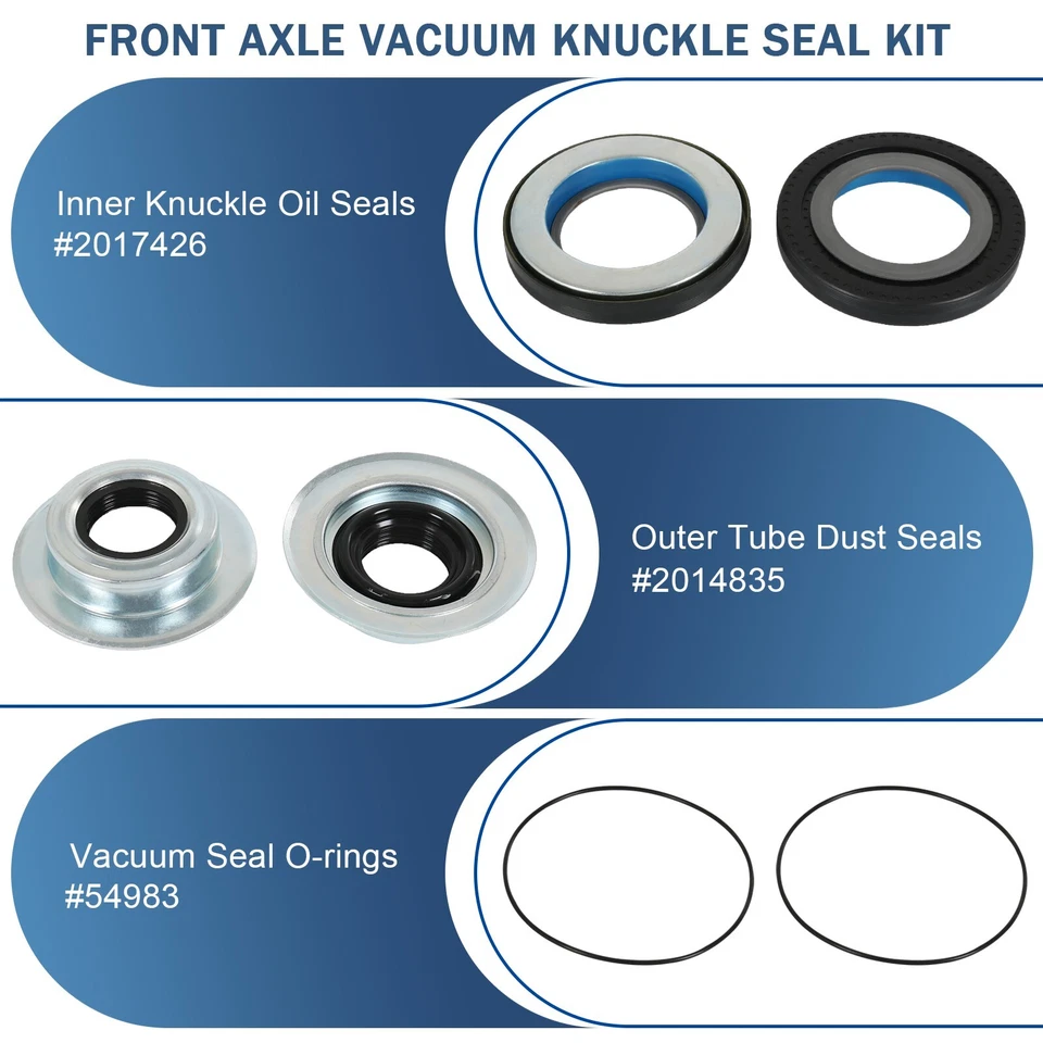 Kit de sello de vacío de nudillo de eje delantero para 05-19 Ford F250/350/450/550 Super Duty Foto 4 de 4