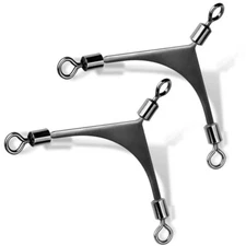 3 Way Swivels Fishing Tackle 15~30Pcs Saltwater Fishing Rolling Barrel Swivels