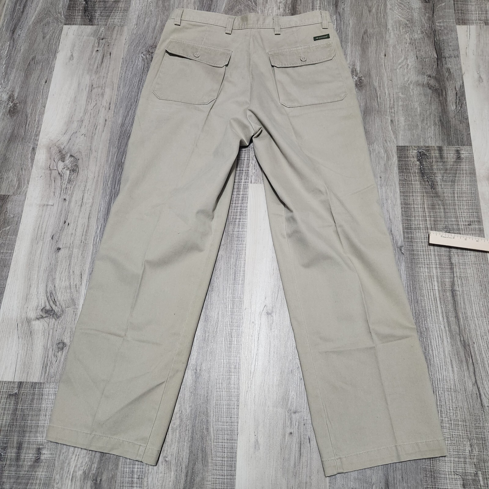 Dockers Mens Dress Pants 36x32 Beige Khaki Cargo Pleated Vintage (Actual 34x30)