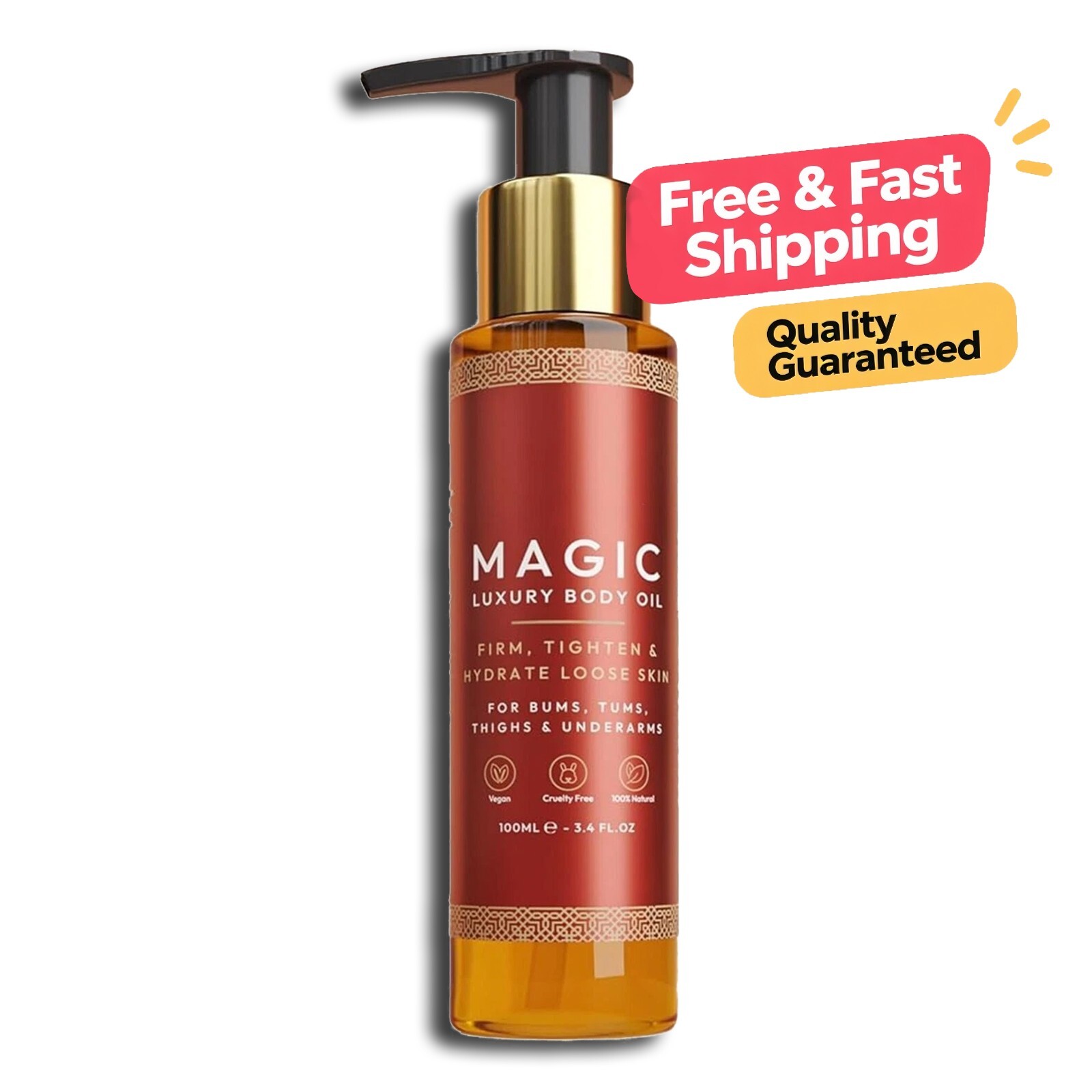 Besque Magic Luxury Body Oil 100ml for Bums Tums Thighs Arms